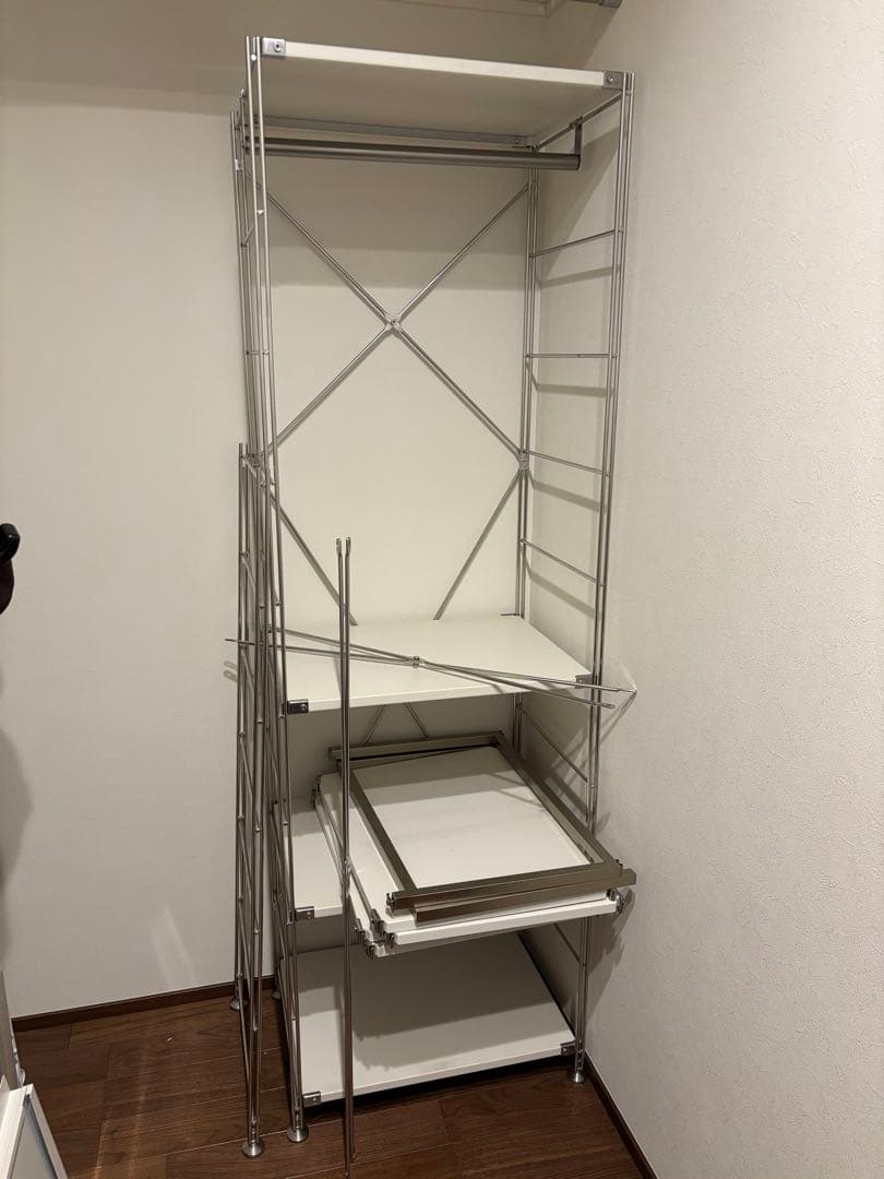 無印 スチールラック シルバー 3段 パーツあり無印良品