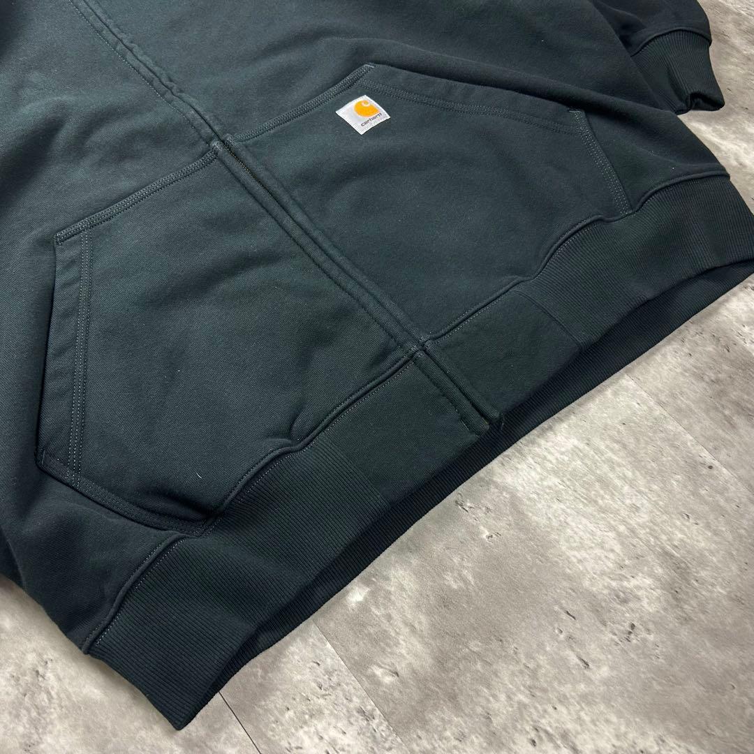 ジップアップパーカーブラック XL