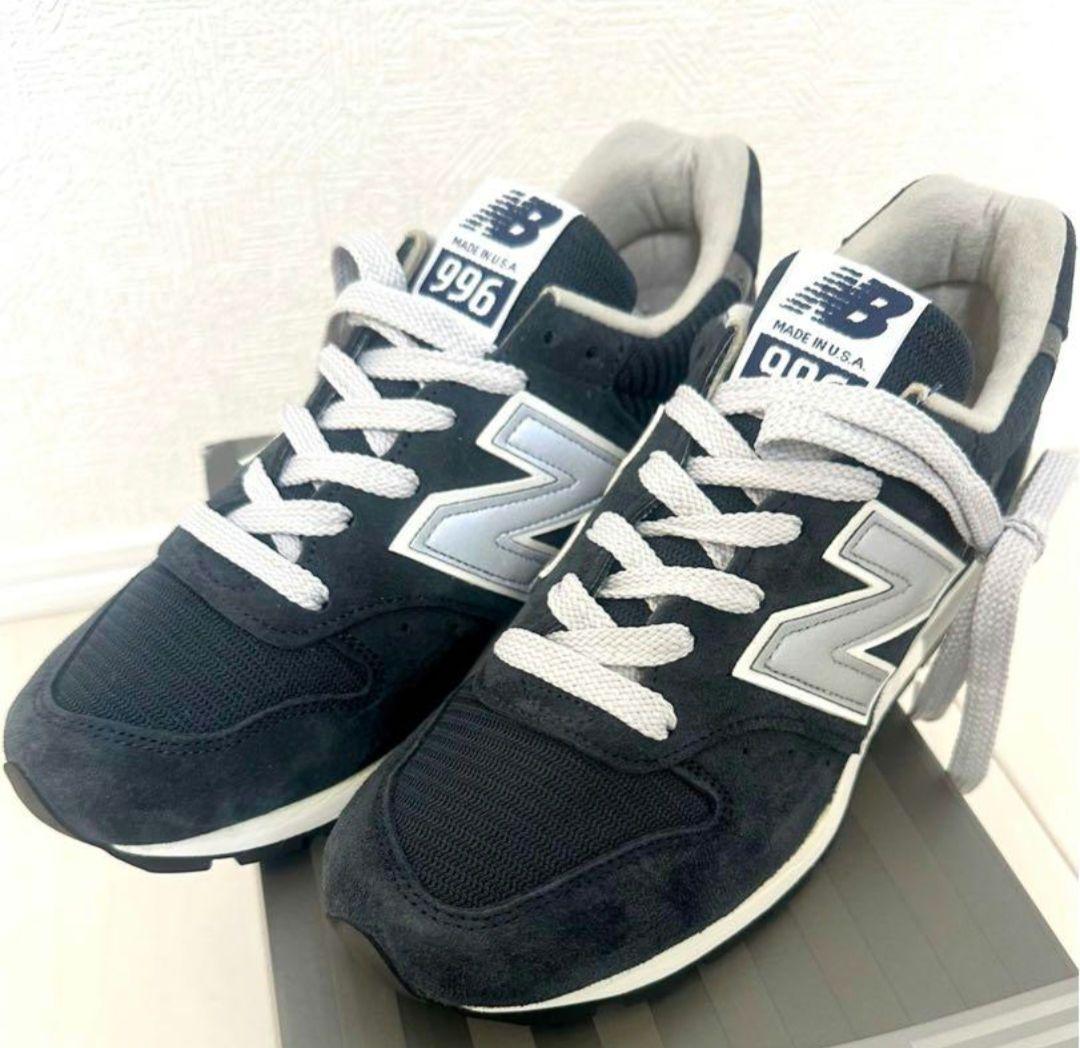 【新品・未使用】 ニューバランスM996 made in USA ネイビー24㎝