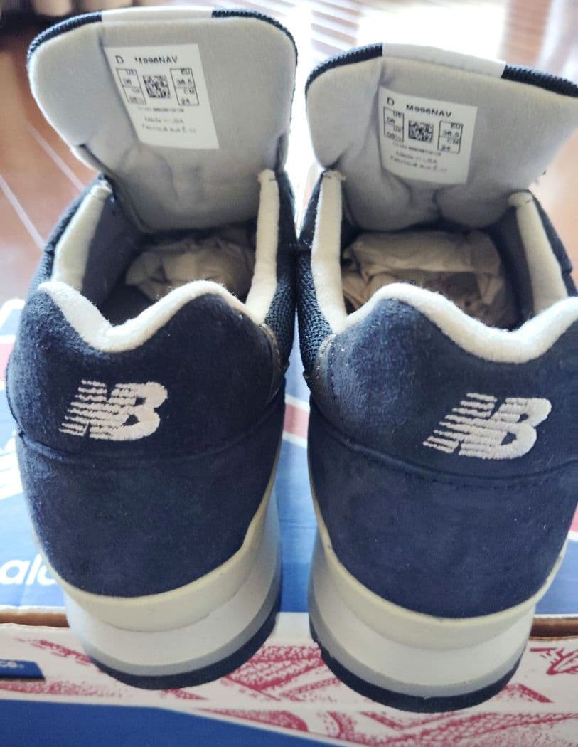 【新品・未使用】 ニューバランスM996 made in USA ネイビー24㎝