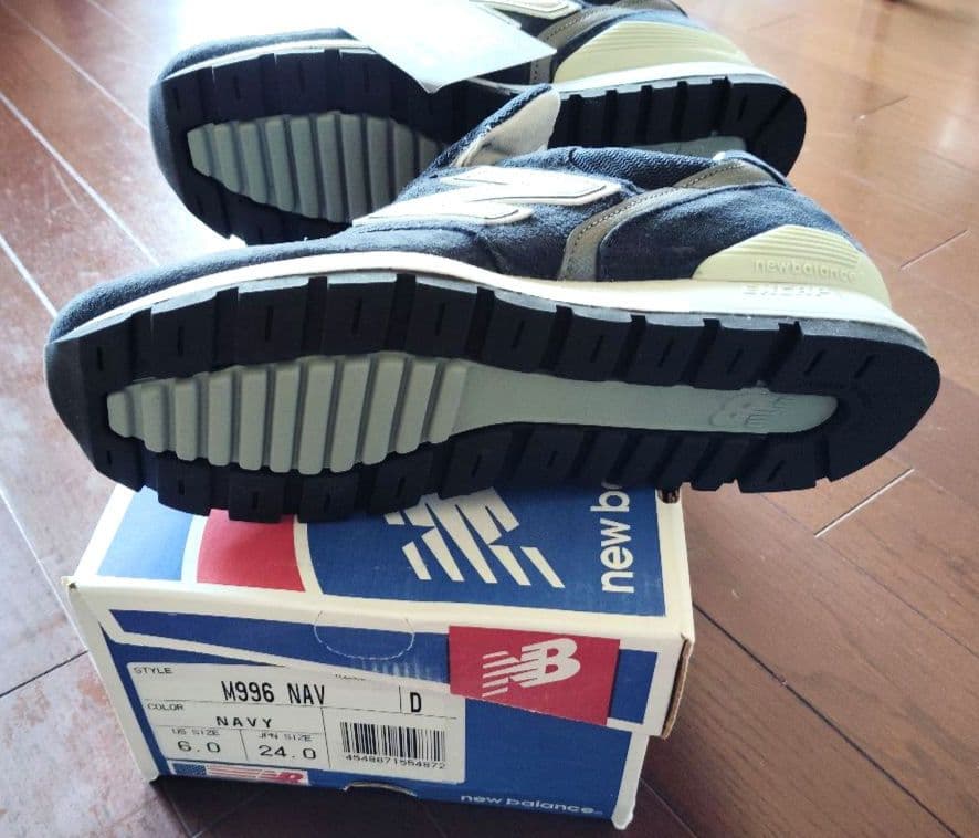 【新品・未使用】 ニューバランスM996 made in USA ネイビー24㎝