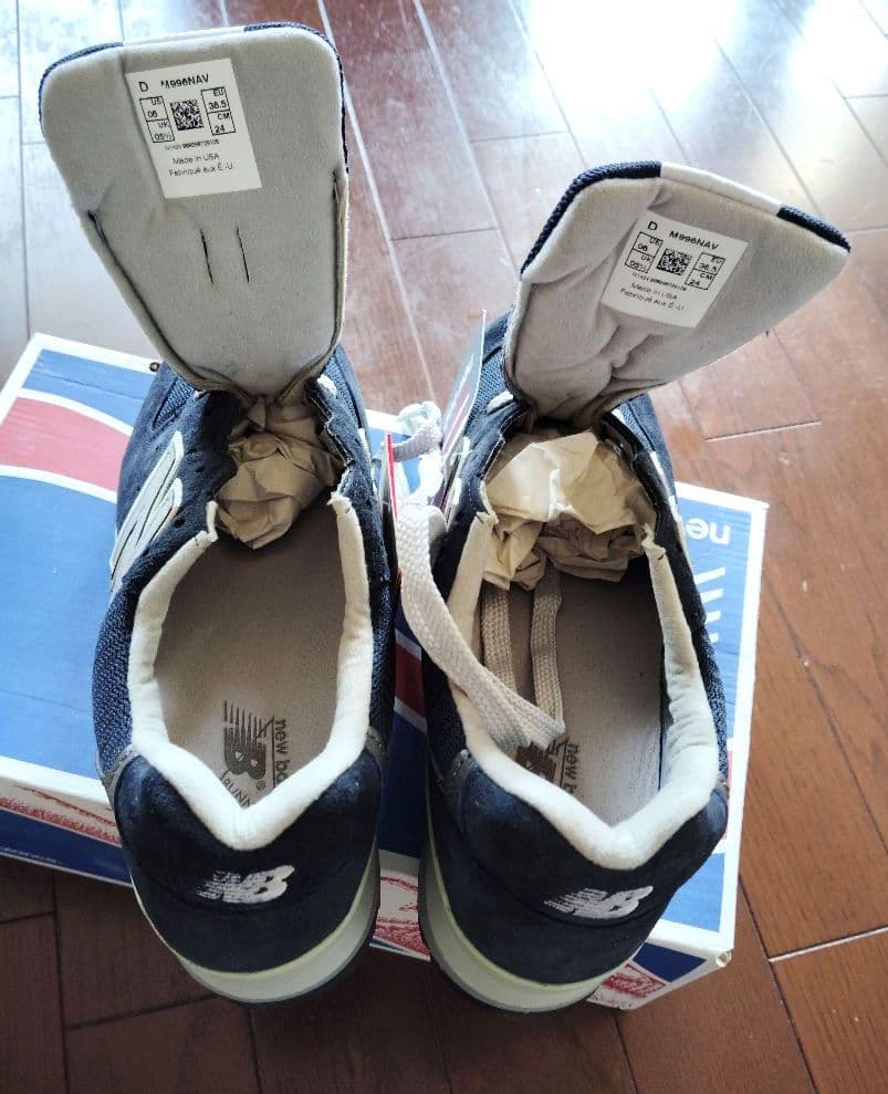 【新品・未使用】 ニューバランスM996 made in USA ネイビー24㎝