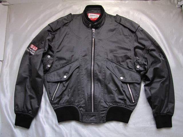 YOSHIMURA ナイロンジャケット ライダースブルゾン 黒 90s 稀少L・YOSHIMURA