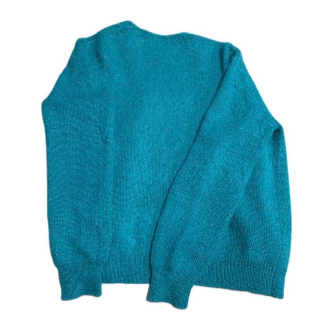 く*わ様 アンユーズド　モヘアカーディガン　ターコイズブルー アンユーズド モヘアカーディガン ターコイズブルー