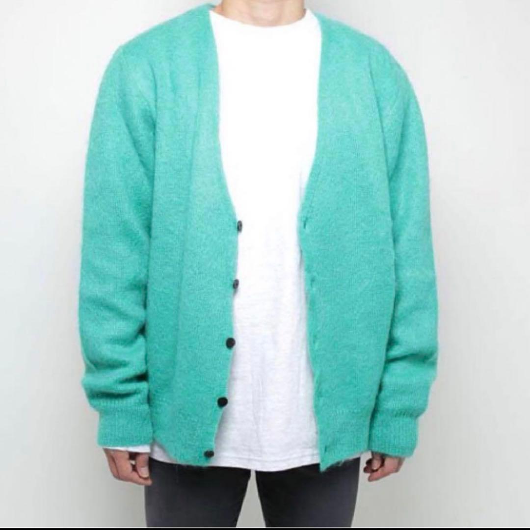 アンユーズドモヘアカーディガンターコイズブルー