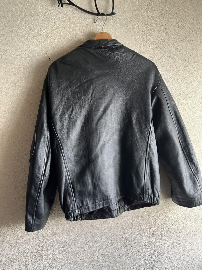 90s EURO VINTAGE JAPA レザー　空軍　フランス　ネイビー