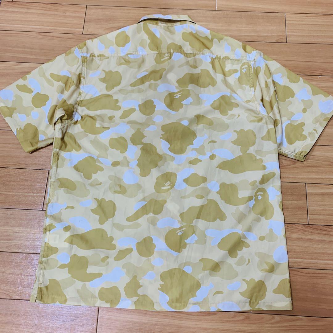 A Bathing Ape ベージュカモフラージュポロシャツ M