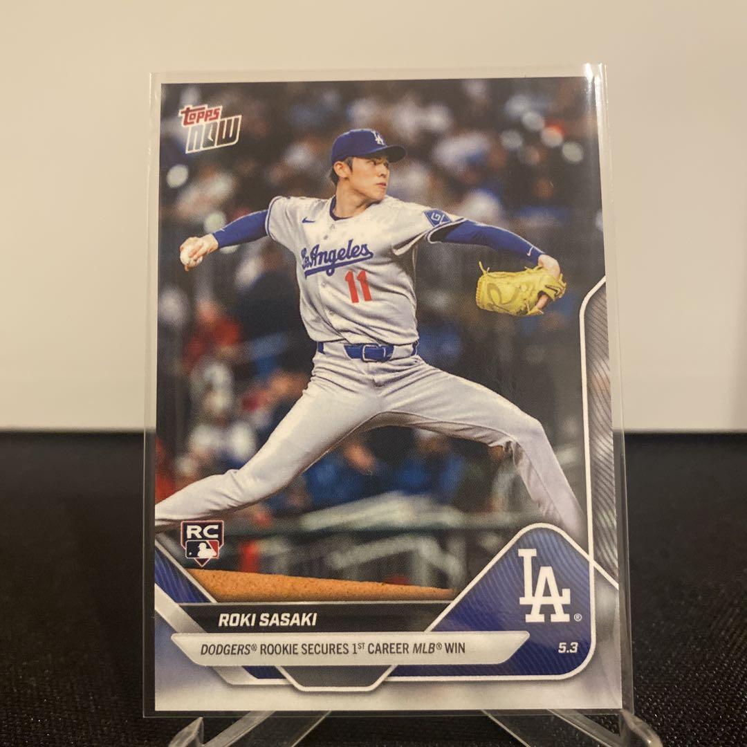 独創的 now topps 佐々木朗希 RC メルカリ - ① 記念カード 初勝利 スポーツ選手