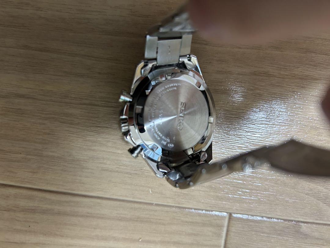 SEIKO クロノグラフ 時計 ブラック