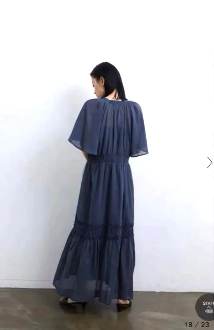 【美品】YANUK×CASA FLINE シャーリング2wayドレス 【美品】YANUK×CASA FLINE シャーリング2wayドレス