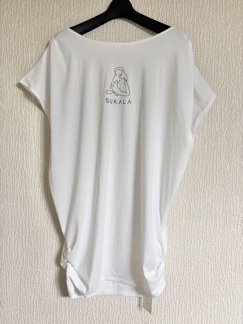 新品タグ付き SUKALA2025限定 プリントドレープTシャツ スカーラ