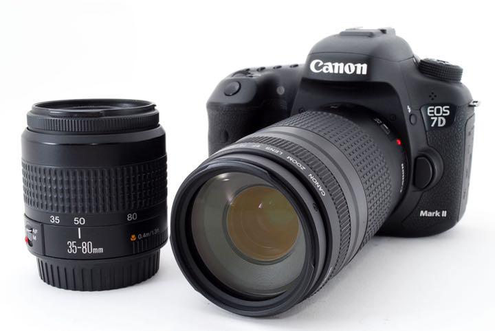いです✚ Canon EOS 7D Mark II 標準&望遠ダブルレンズセット 1Nstg-m76594764627 ンズフィル