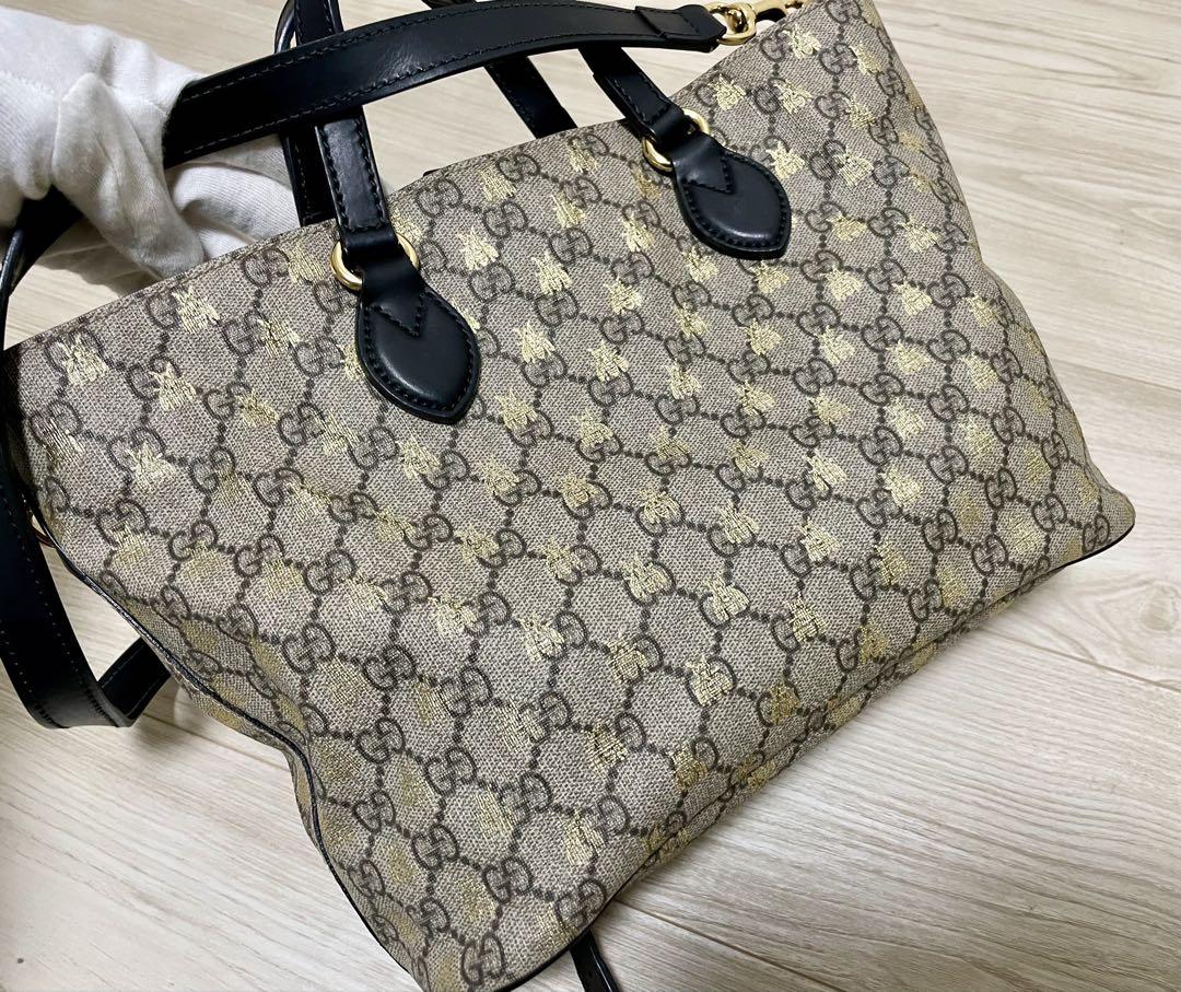 韓国ブランド通販サイト GUCCI 蜂 BEE GGスプリーム 2way トートバッグ ショルダー付き バッグ