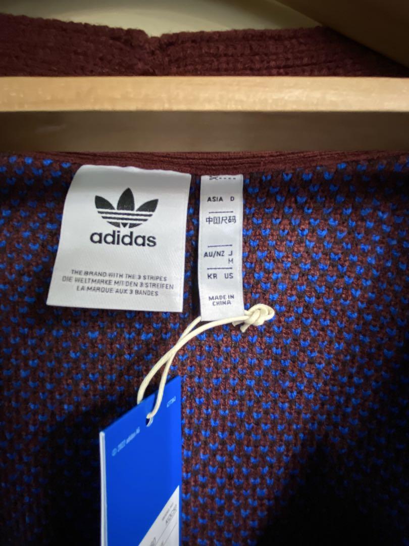adidas アディダス カーディガン M ブラウン/ブルー