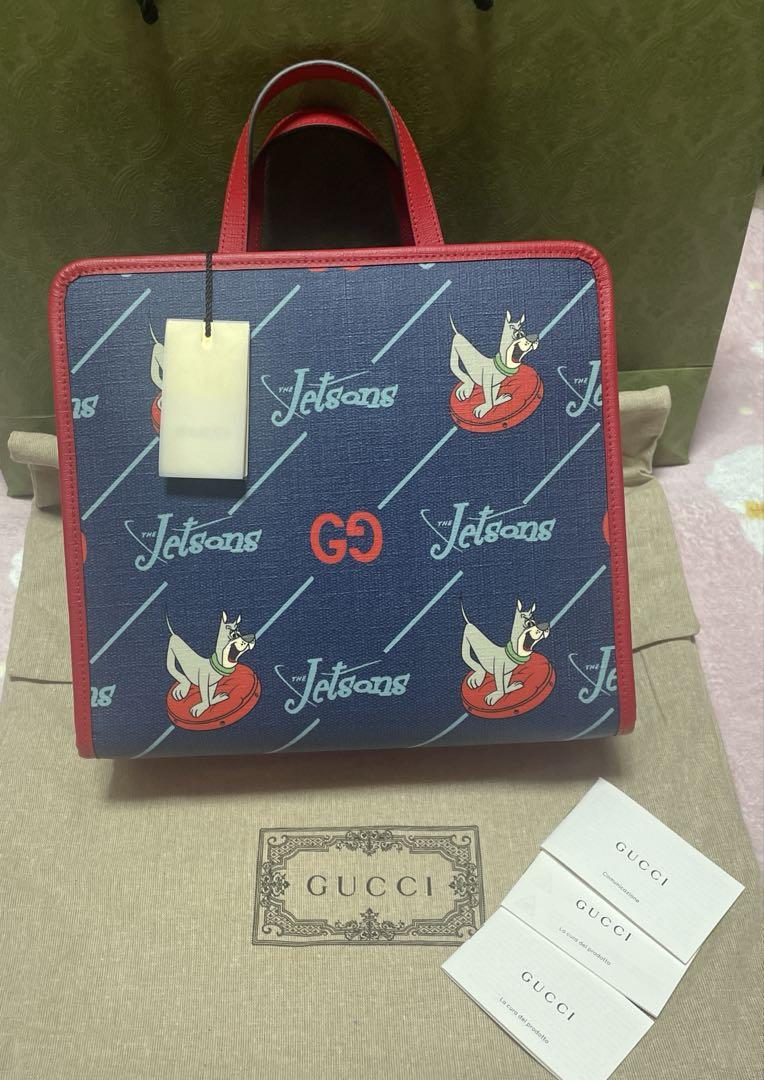 新品未使用グッチ　グッチ　チルドレン　タグあり jetsons トート 新品未使用】GUCCI グッチ The Jetsons トートバッグ ネイビー