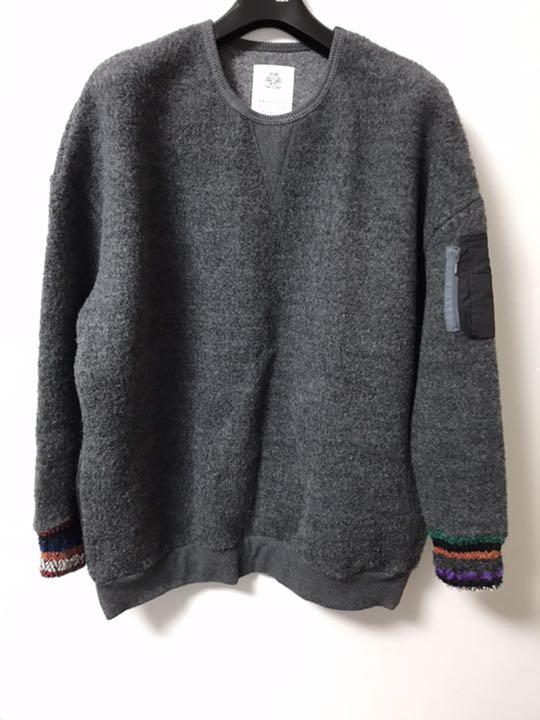 ストフstof sawori ムートンプルオーバー　GREY