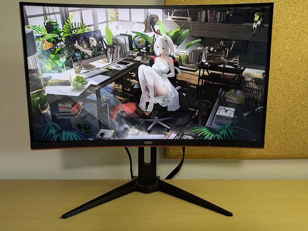 AOC 曲面 WQHD 3K 144Hz 1ms モニター CQ27G1 液晶
