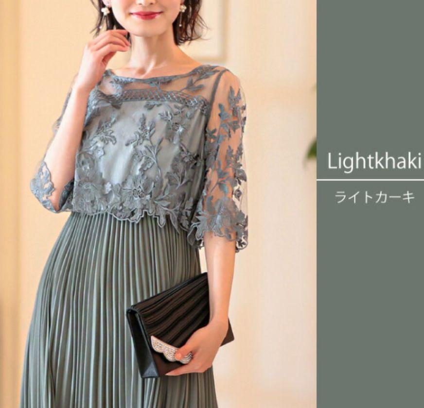 【新品未使用】ketty 刺繍レース　パーティードレス　Mサイズ　9号　グリーン