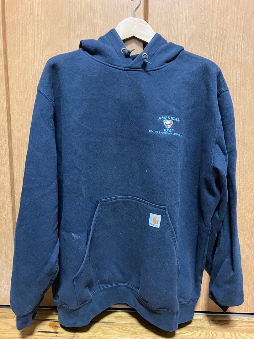 Carhartt ネイビー フード付きスウェット