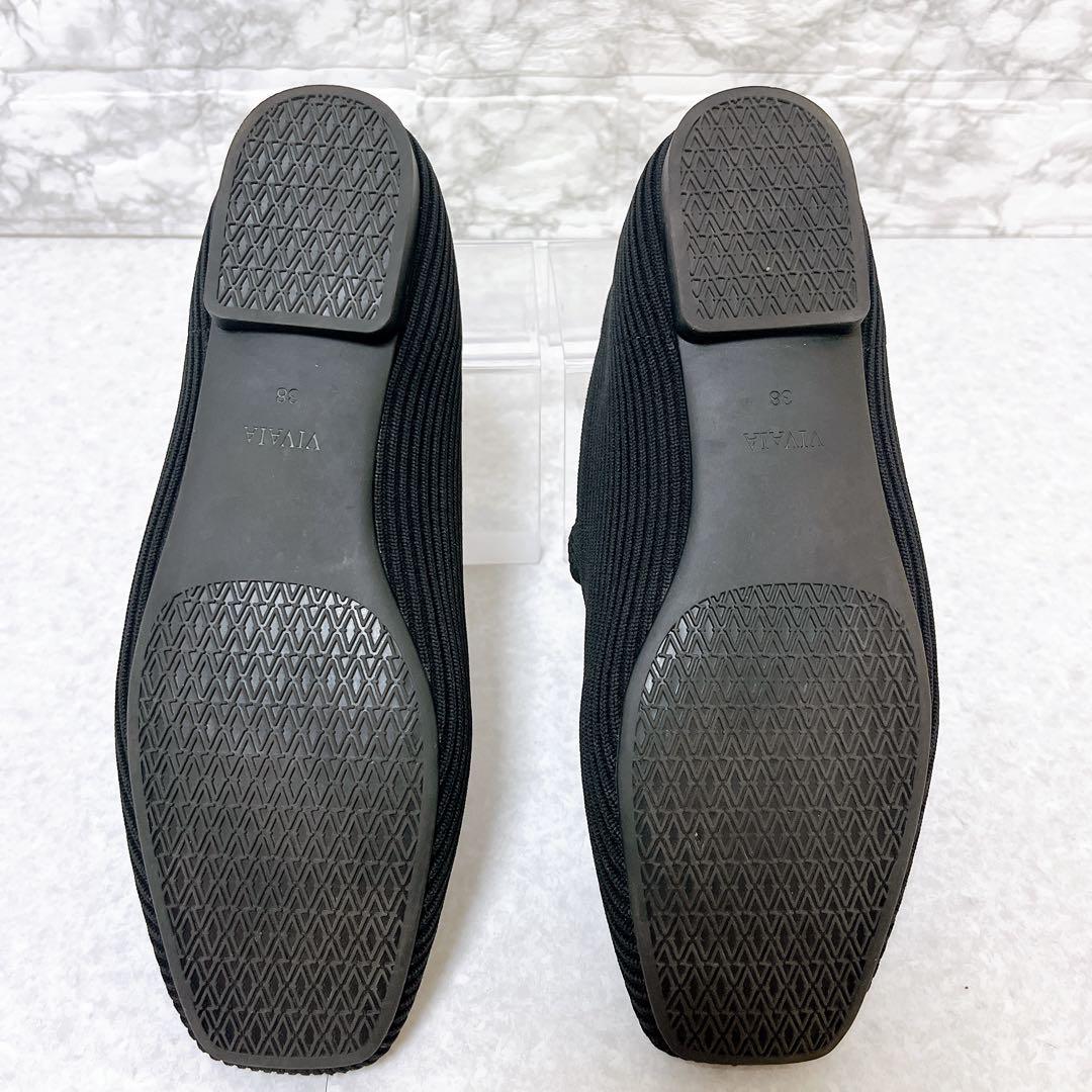 ✨未使用級✨VIVAIA スクエアトゥ フラットシューズ パンプス 黒