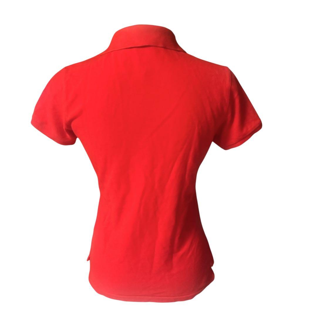 ラルフローレン y2k ポロシャツ ビッグポニー 金 ゴールド 刺繍 M 赤