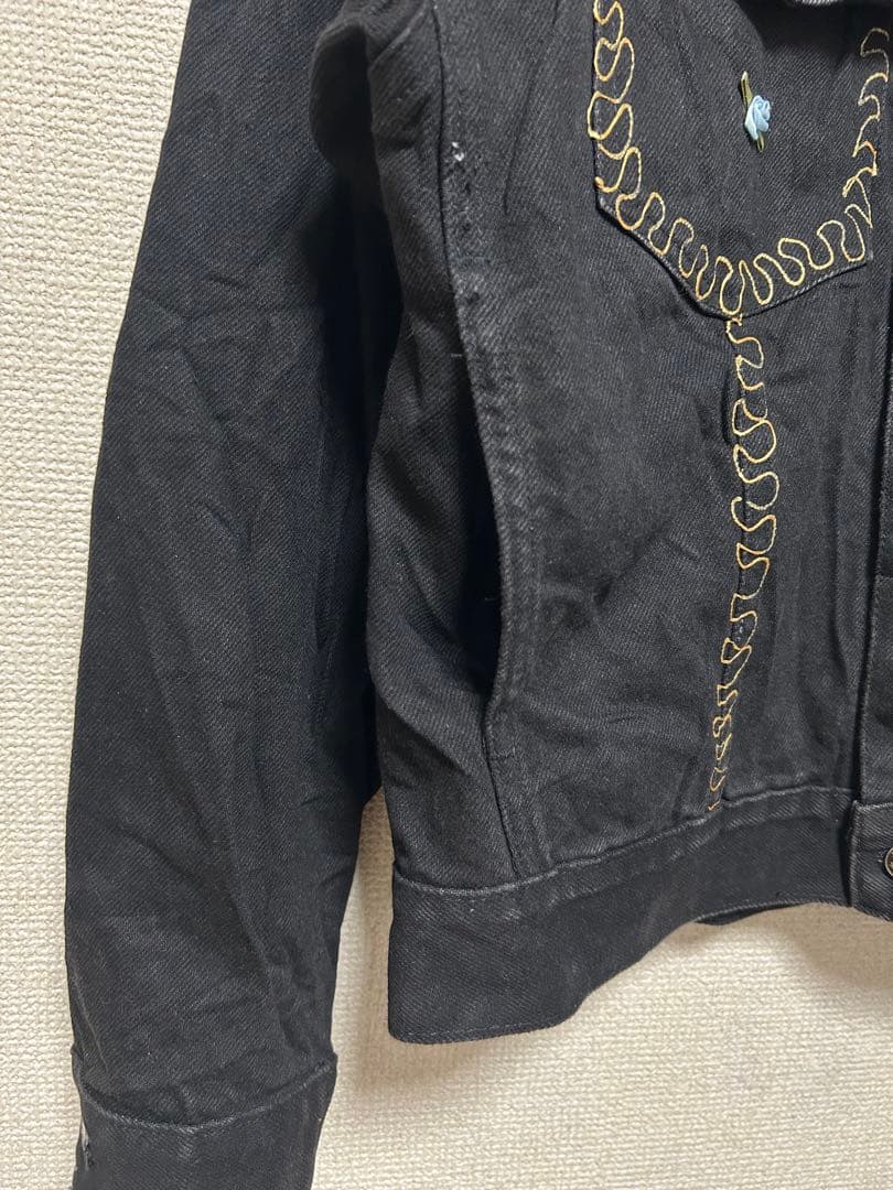 ブラックデニムジャケット ベティSAUGATUCKやや傷や汚れあり