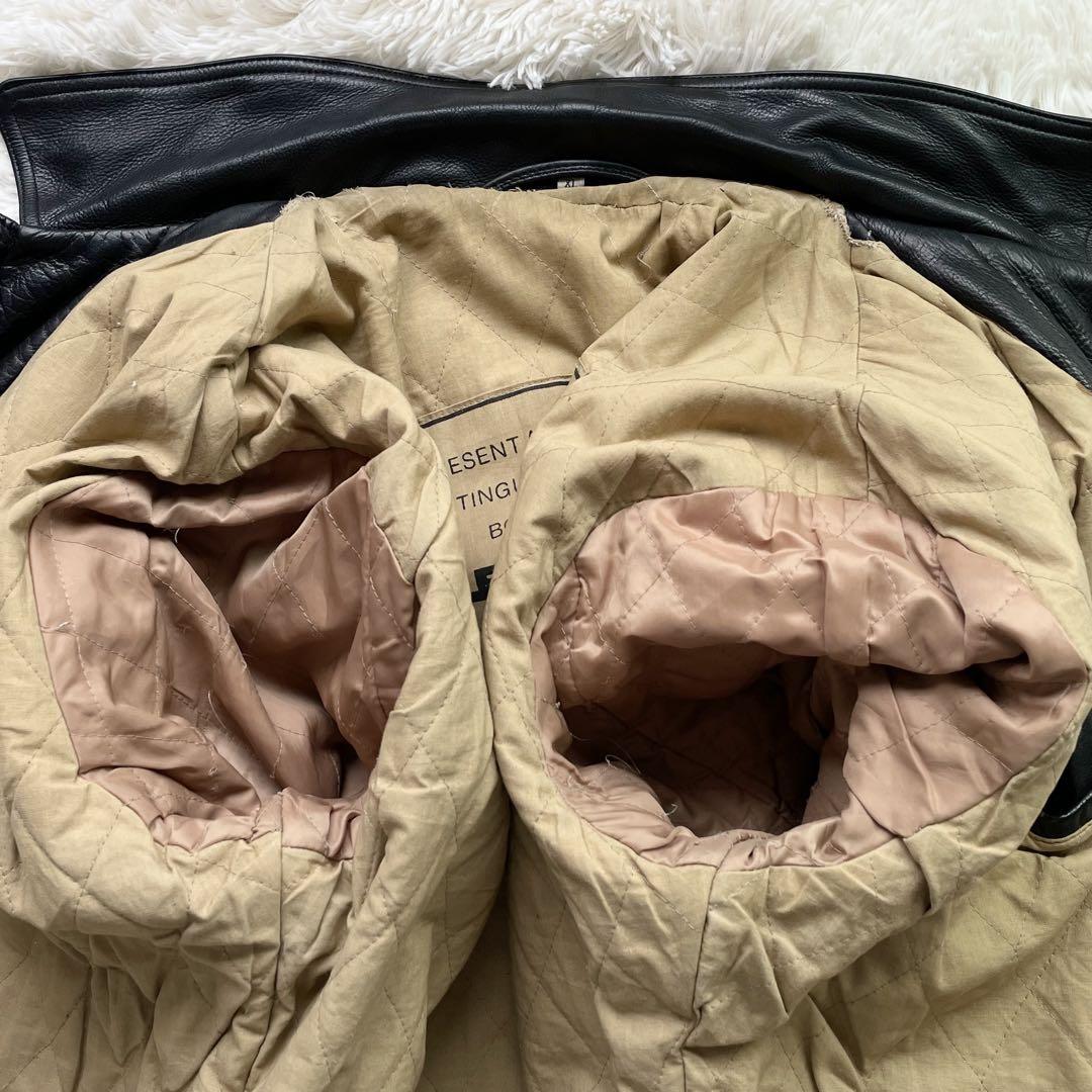 希少 80s XLサイズ Levis レザージャケット シボ革 黒 ヴィンテージ
