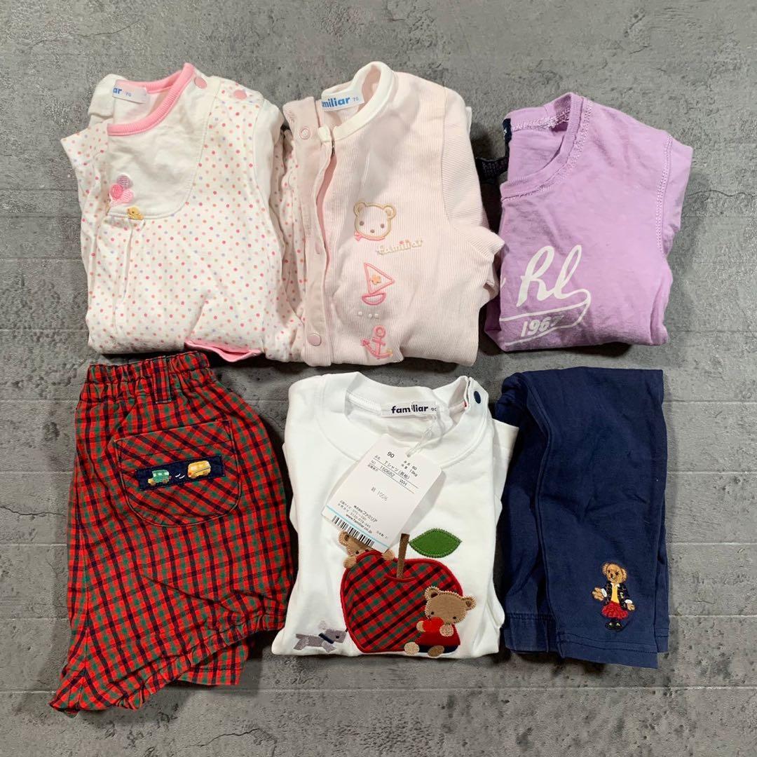 【familiar】（70-90）6点まとめ売り ベビー 子供 ロンパース