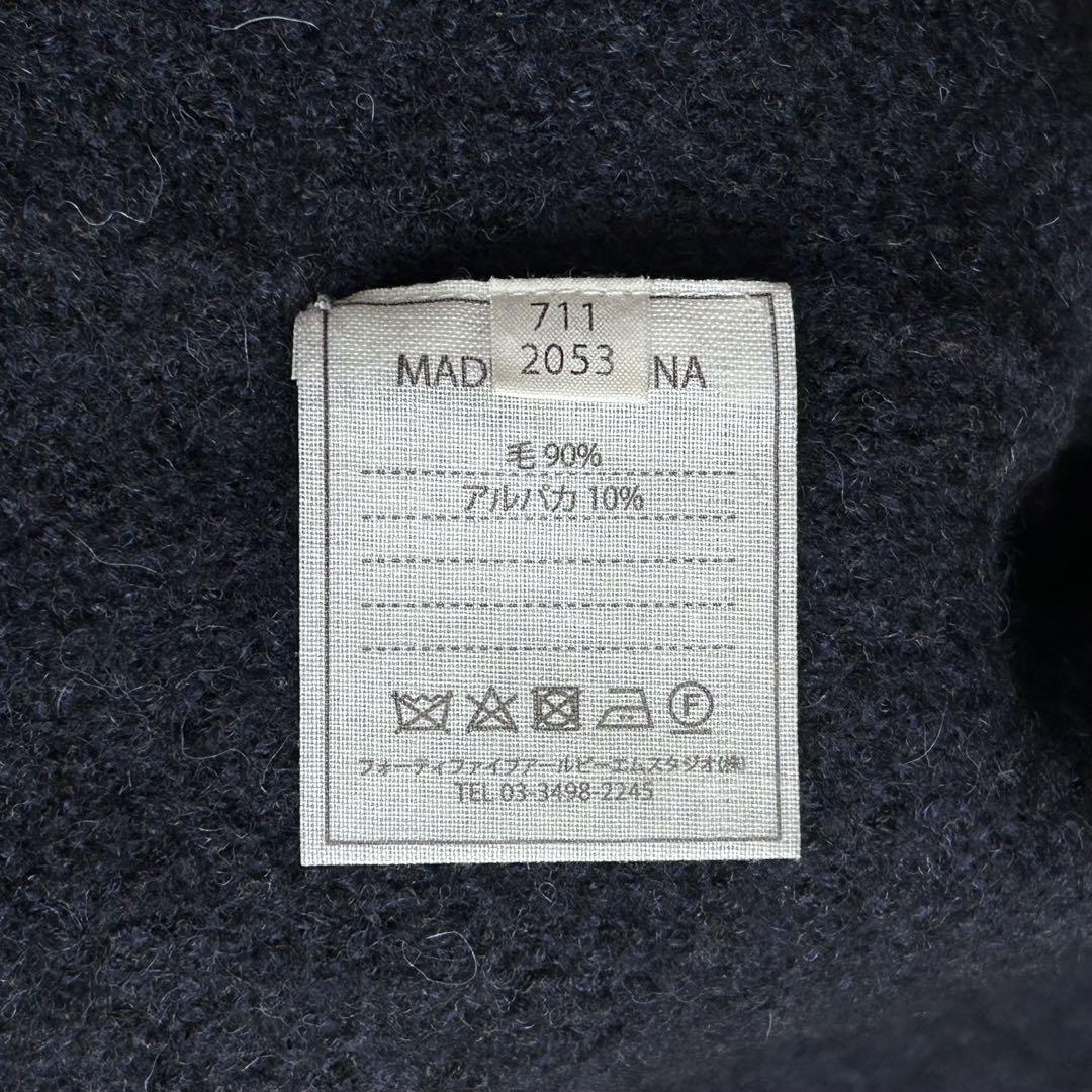 【状態良好】45r ツイルKNIT PEA COAT ネイビー 表記0