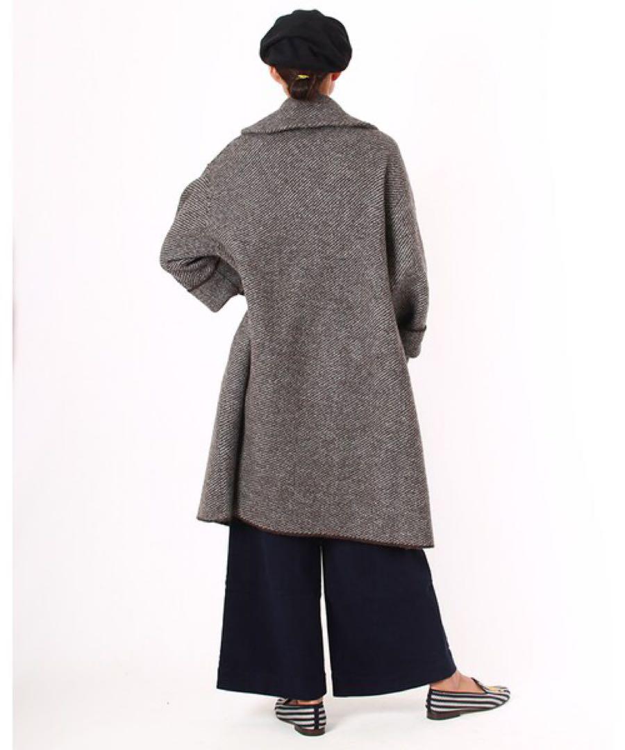 【状態良好】45r ツイルKNIT PEA COAT ネイビー 表記0