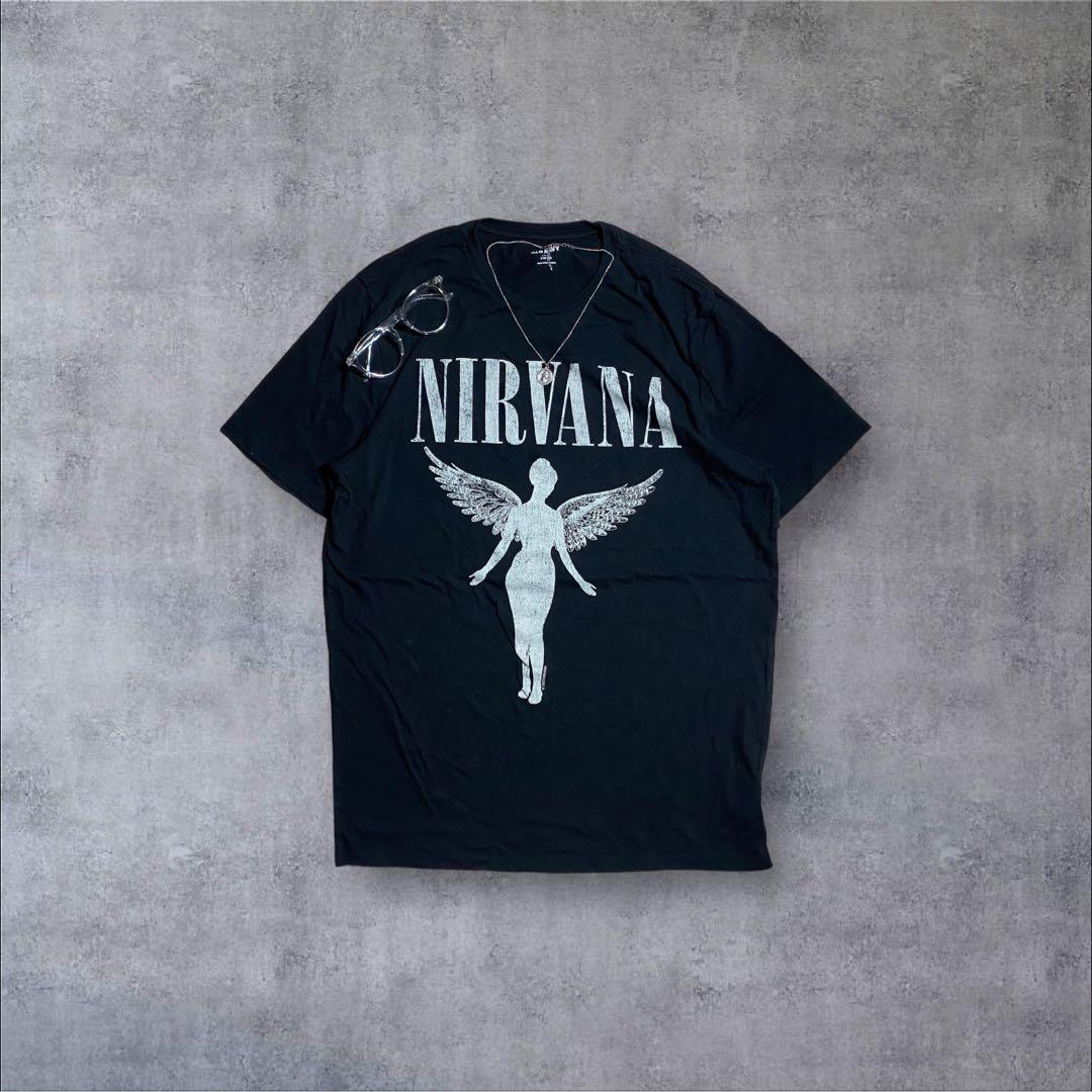 NIRVANA IN UTERO Tシャツ Lサイズヴィンテージ 黒