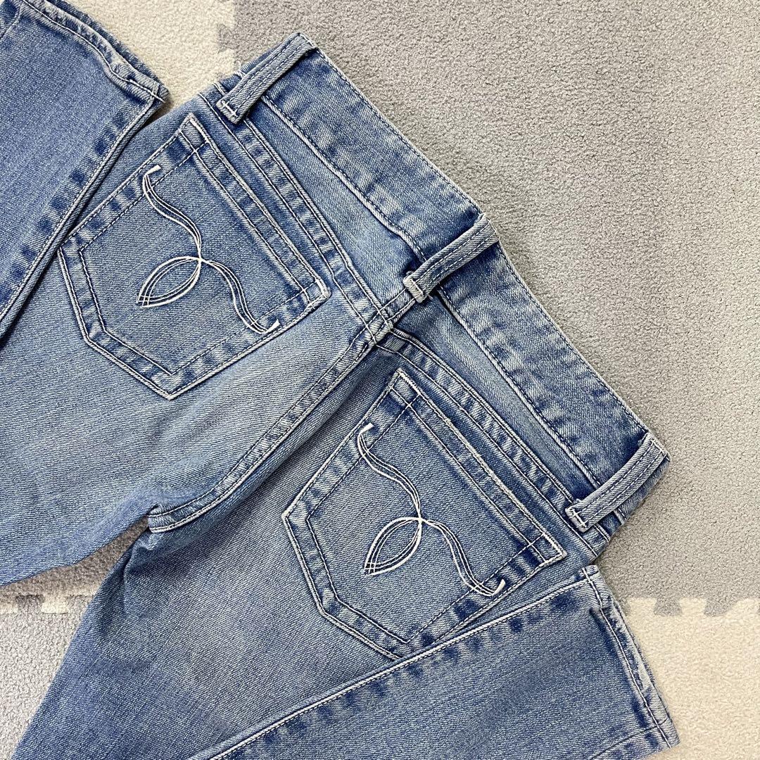 23インチ　moussy マウジー　デニム　ライトブルー　スキニージーンズ