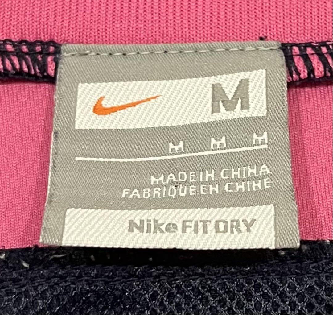 00s NIKE ナイロンピステ 濃紺×ピンク×ホワイトグレー サイズM