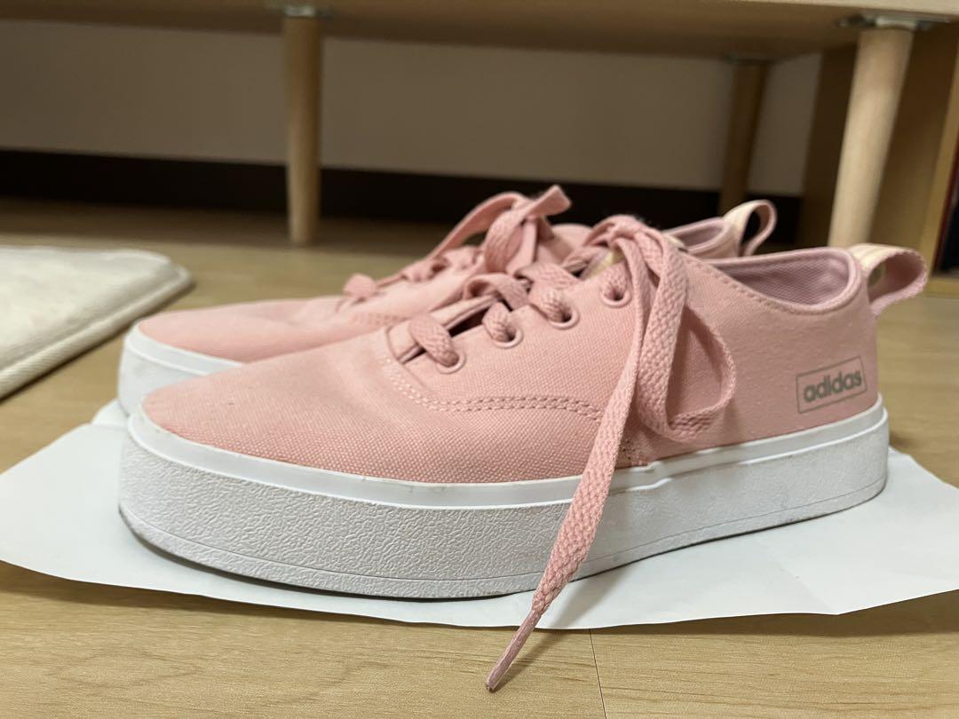 adidas ピンク 厚底スニーカー - メルカリ