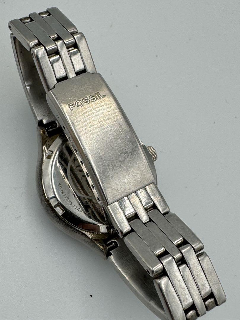 Fossil Big Tic Watch Women Silver Tone Counting Second JR