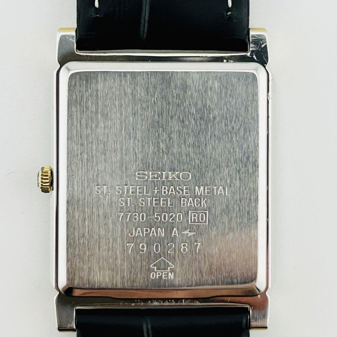 【希少品　美品　新品電池】2941 SEIKO DOLCE メンズ腕時計 金　黒