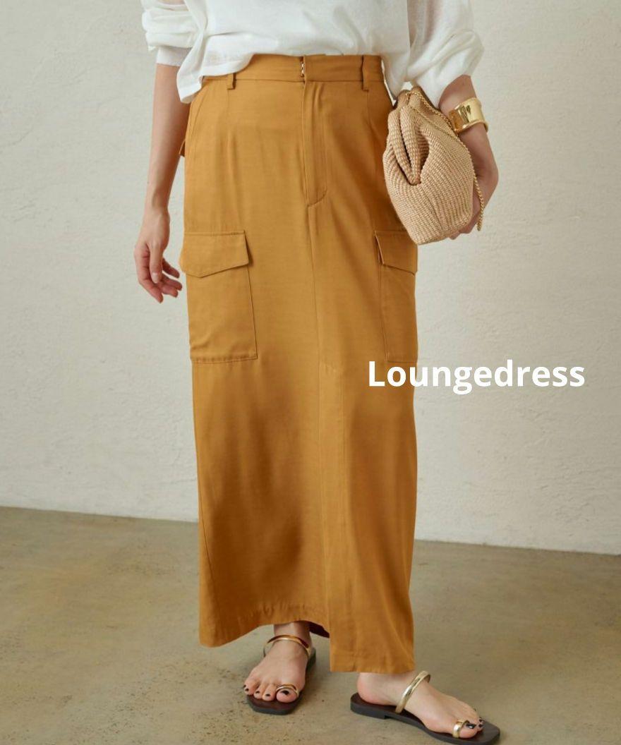 【Loungedress】スリットカーゴスカート
