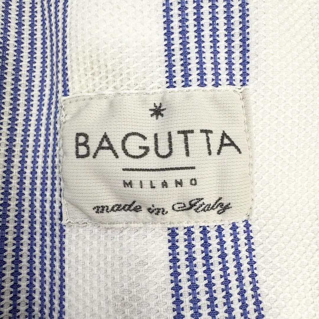美品　BAGUTTA メンズ　テーラードジャケット　ストライプ　春夏　イタリア製
