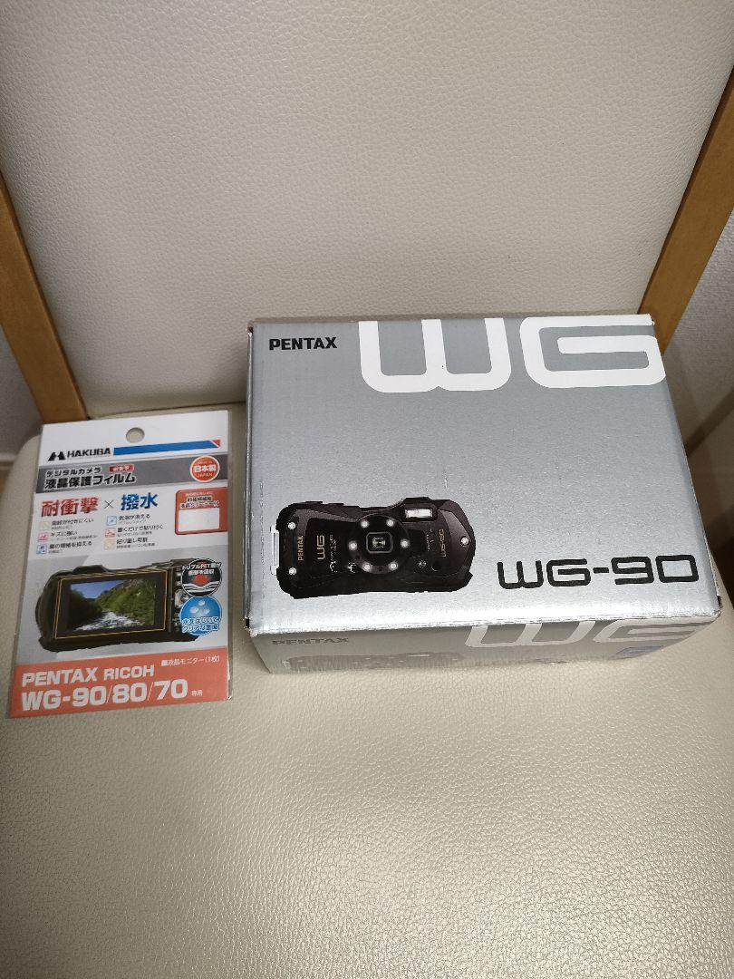 【新品未使用品】　PENTAX　WG90　ブルー　液晶保護フィルムセット