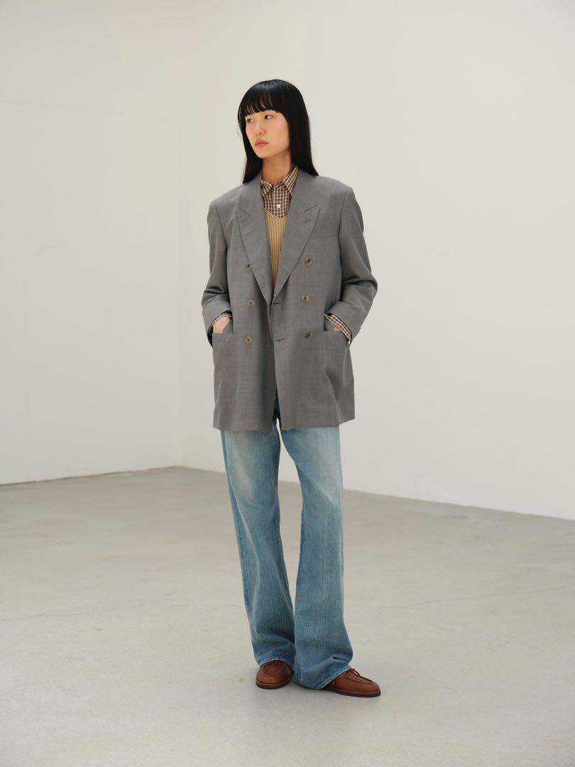 オーラリーSELVEDGE FADED LIGHT DENIM PANTS２