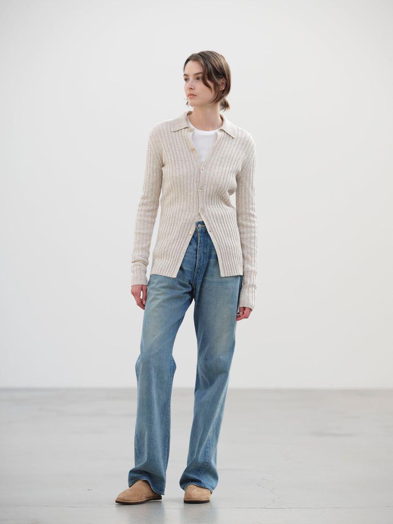オーラリーSELVEDGE FADED LIGHT DENIM PANTS２