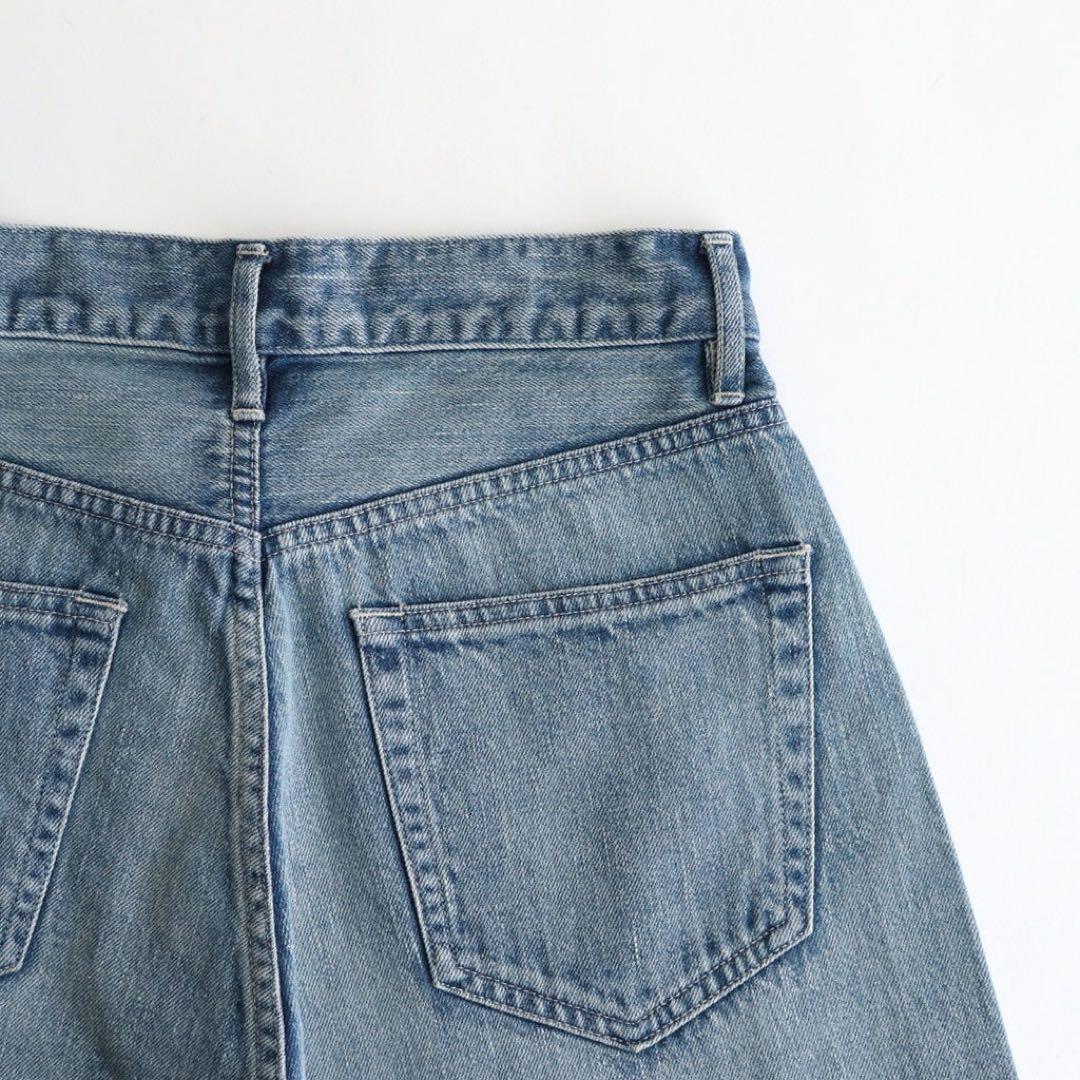 オーラリーSELVEDGE FADED LIGHT DENIM PANTS２