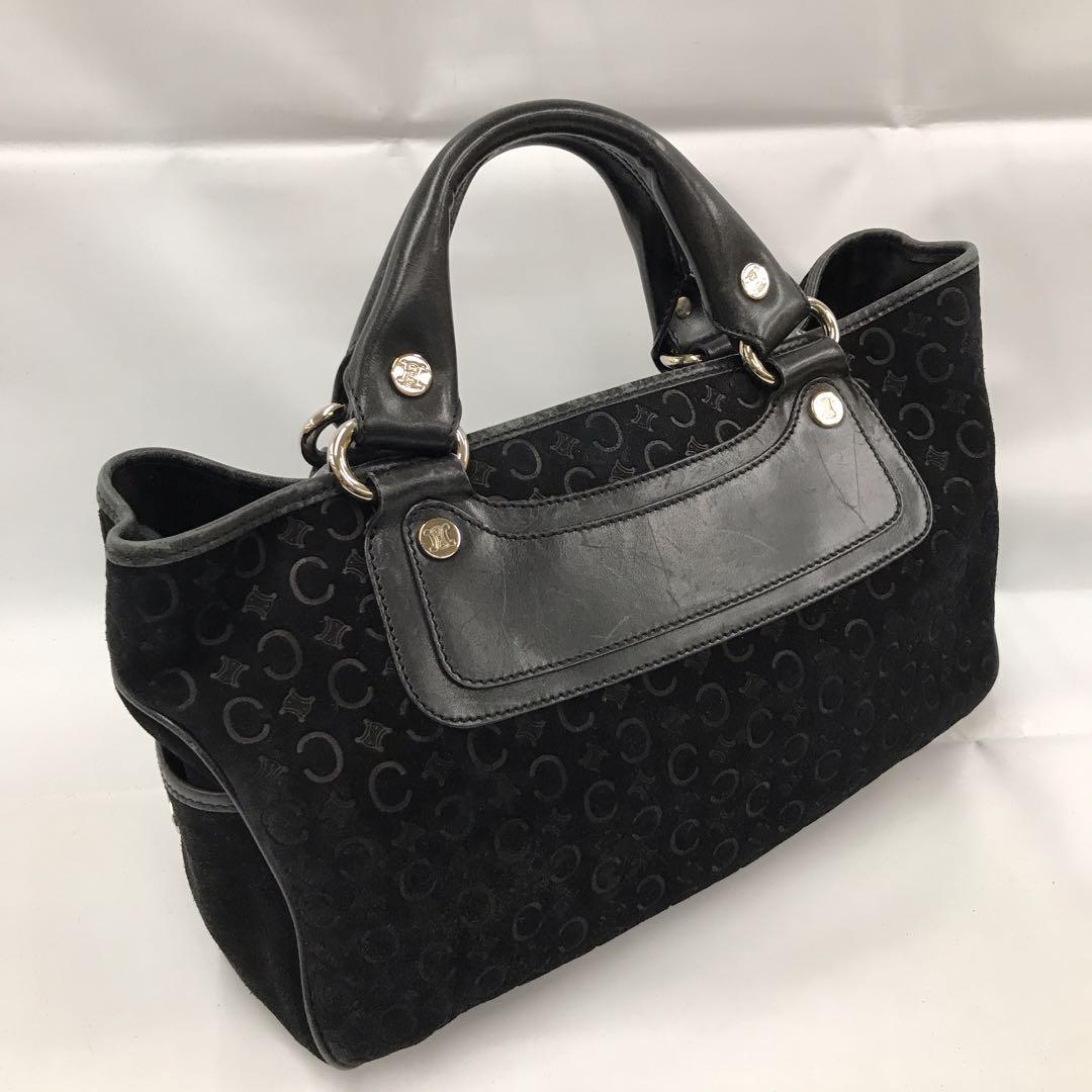 7743 CELINE Cマカダム スエード トートバッグ