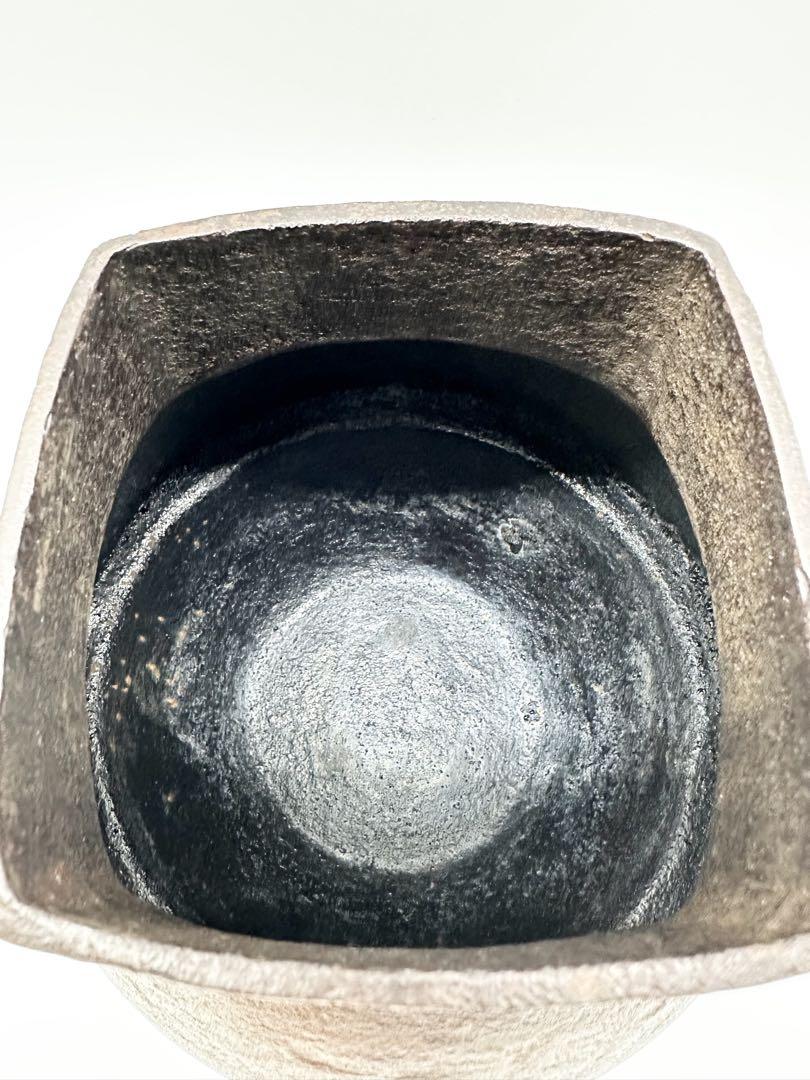 【未使用品】加藤了三　釜師　宗旦好写　四方口釜　茶釜　茶道具