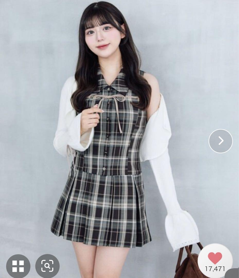 OLIVE des OLIVE ノースリーブシャツミニワンピース