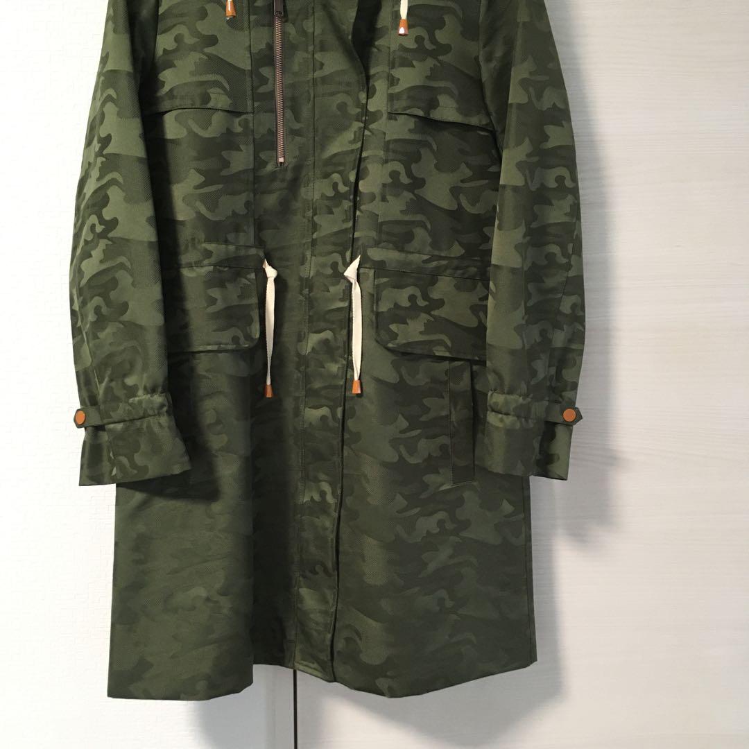 【極美品】Spoom ジャガード カモフラージュ柄 迷彩 ロングコート