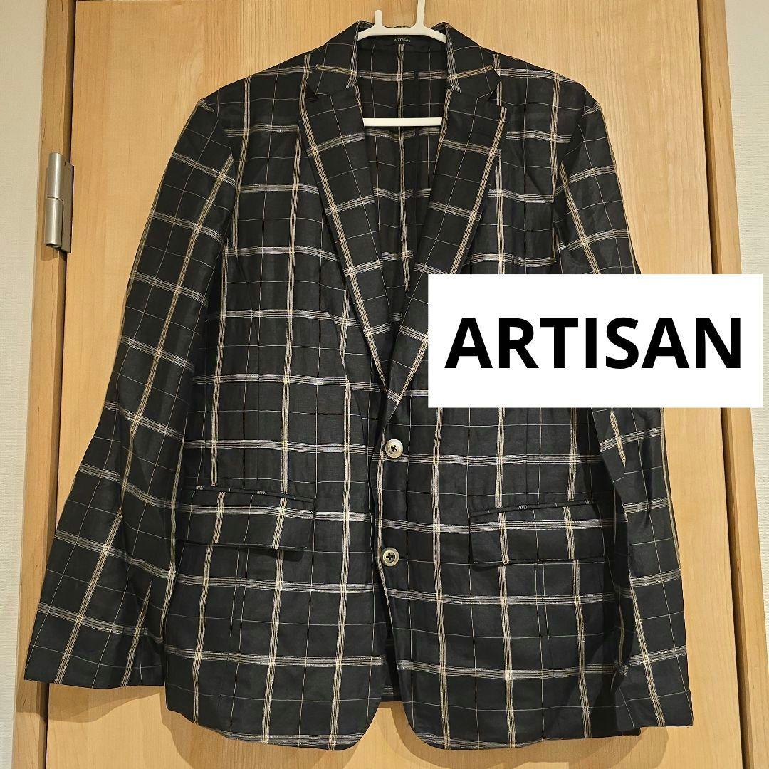 ARTISAN アルチザン 定価55000円 麻 テーラード ジャケット 黒