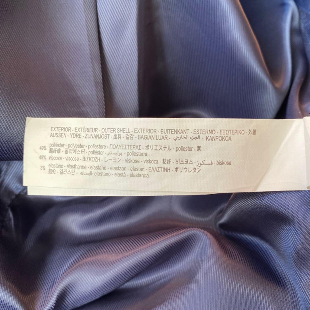 ますようよ 極美品♡ZARA 2B ウィンドウペン 濃紺 M UeD4s-m76645894531 スーツ セットアップ シングル ボタン