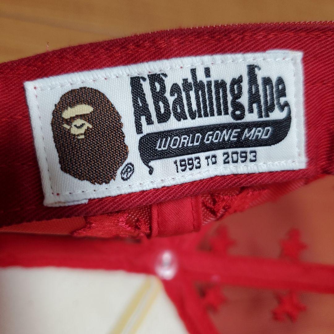 A BATHING APE　エイプ　メッシュキャップ　レッド　総柄STA
