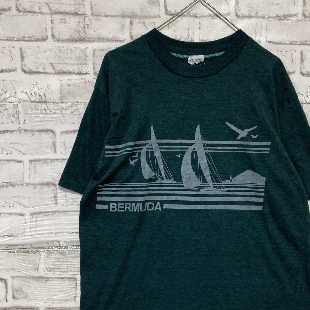 USA製90sヴィンテージTシャツ！シングルステッチ グリーン半袖